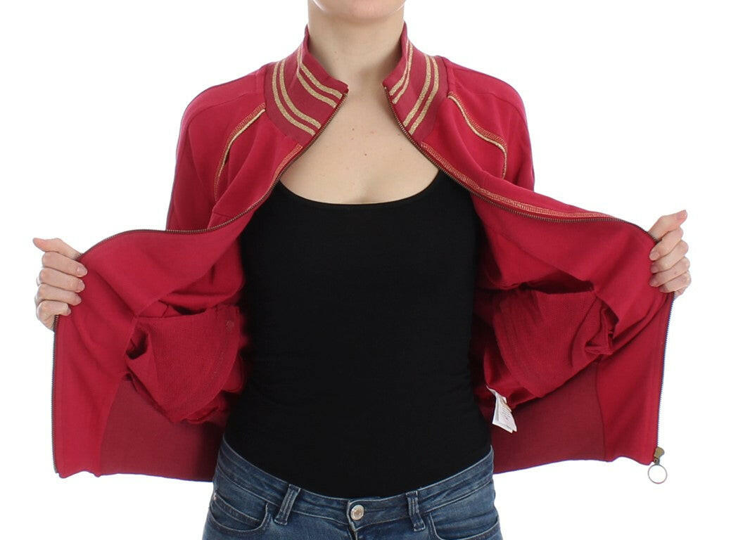 John Galliano Pink Mock Zip Cardigan Sweatshirt Sweater -   -  John Galliano.