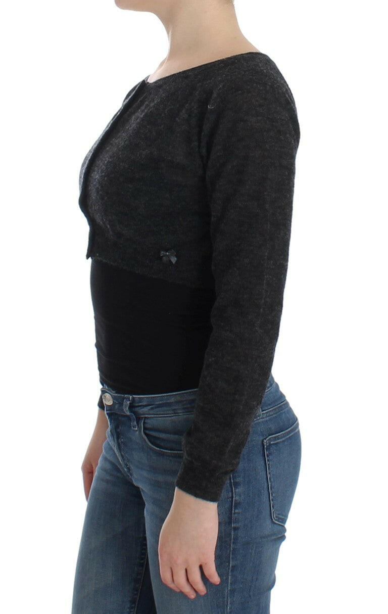 Ermanno Scervino Gray Knit Wool Cardigan Sweater -   -  Ermanno Scervino.