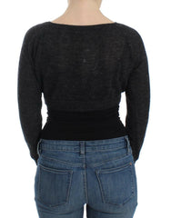 Ermanno Scervino Gray Knit Wool Cardigan Sweater -   -  Ermanno Scervino.