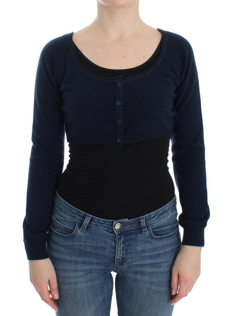 Ermanno Scervino Blue Cashmere Cardigan Sweater -   -  Ermanno Scervino.