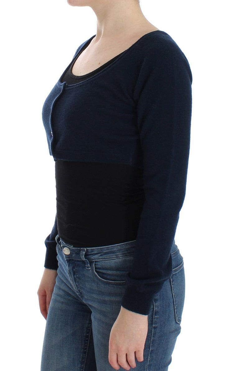 Ermanno Scervino Blue Cashmere Cardigan Sweater -   -  Ermanno Scervino.