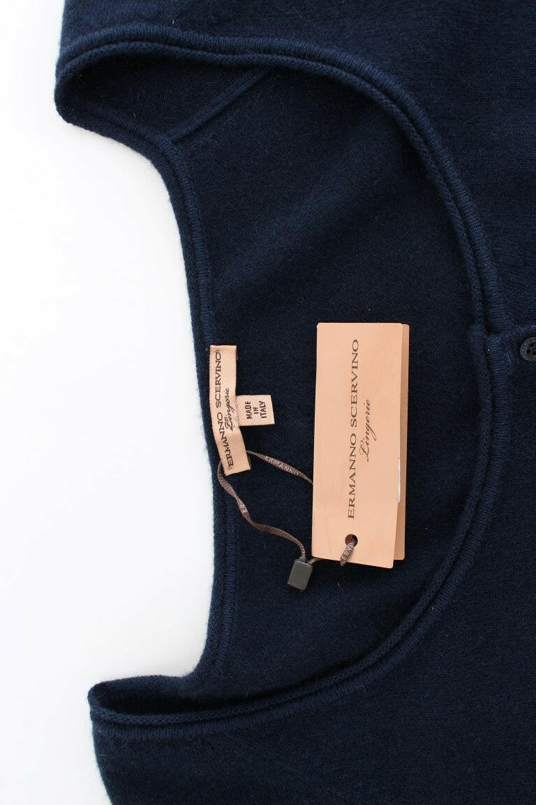 Ermanno Scervino Blue Cashmere Cardigan Sweater -   -  Ermanno Scervino.