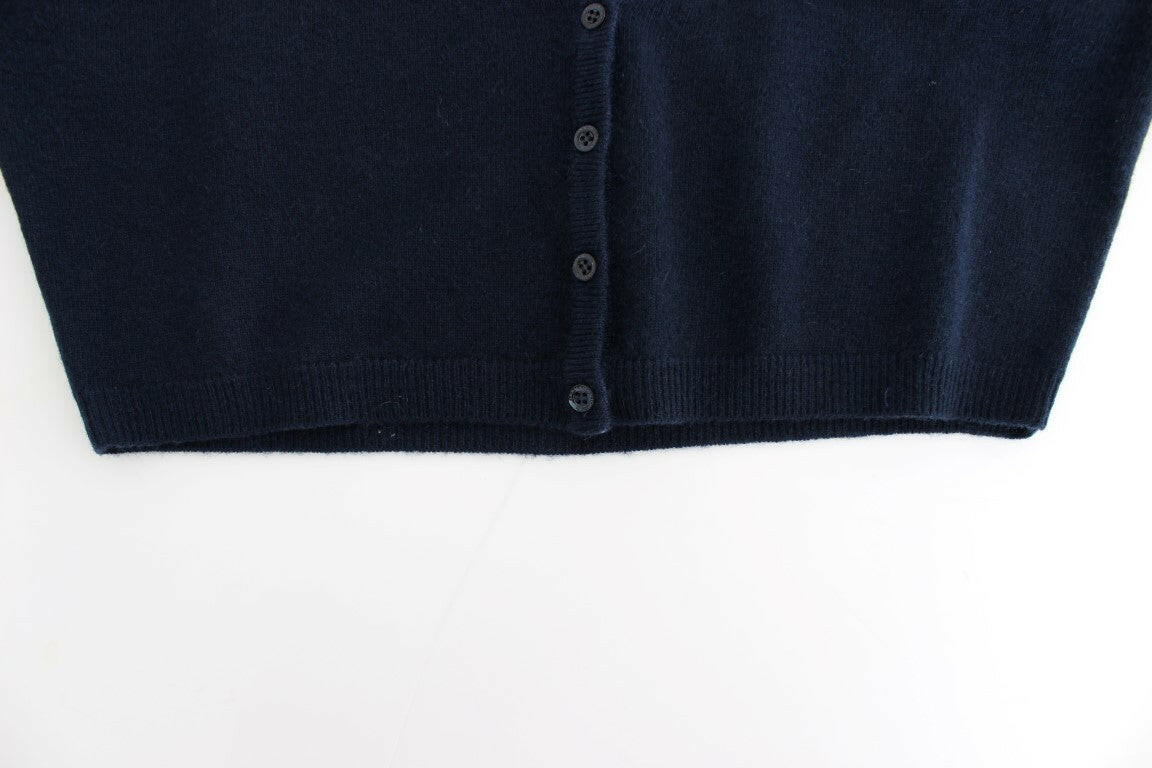 Ermanno Scervino Blue Cashmere Cardigan Sweater -   -  Ermanno Scervino.