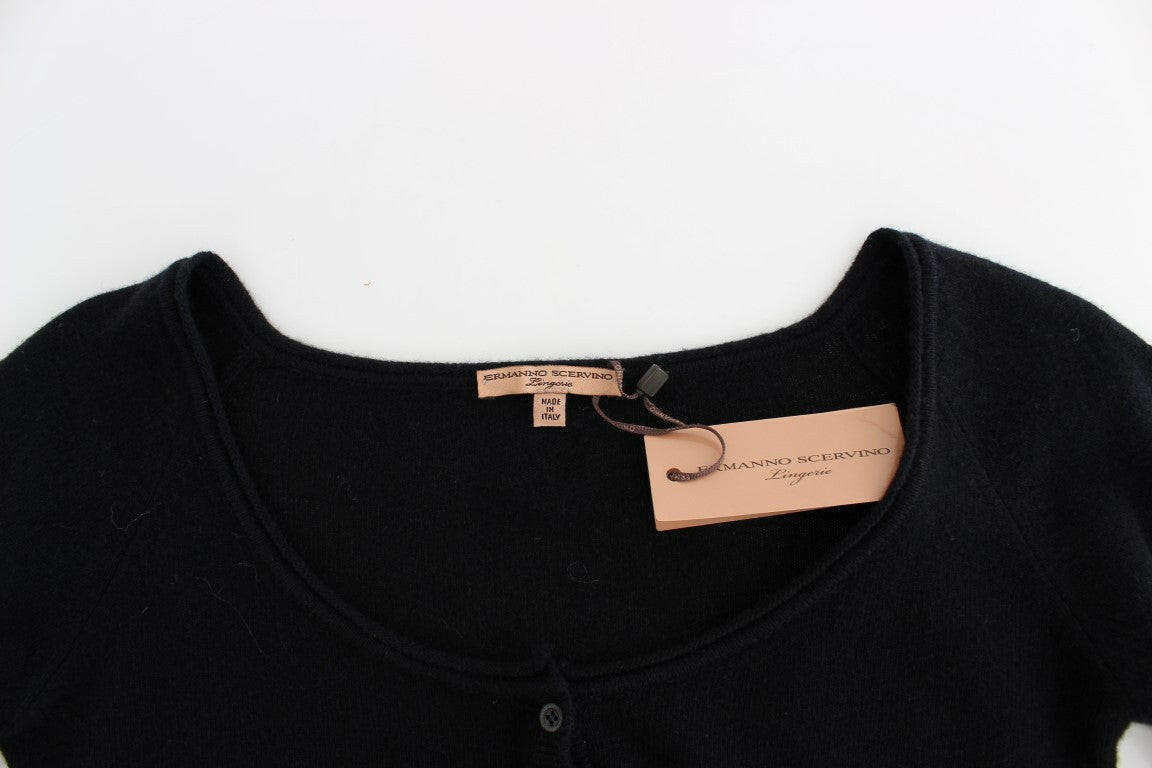 Ermanno Scervino Black Cashmere Cardigan Sweater -   -  Ermanno Scervino.