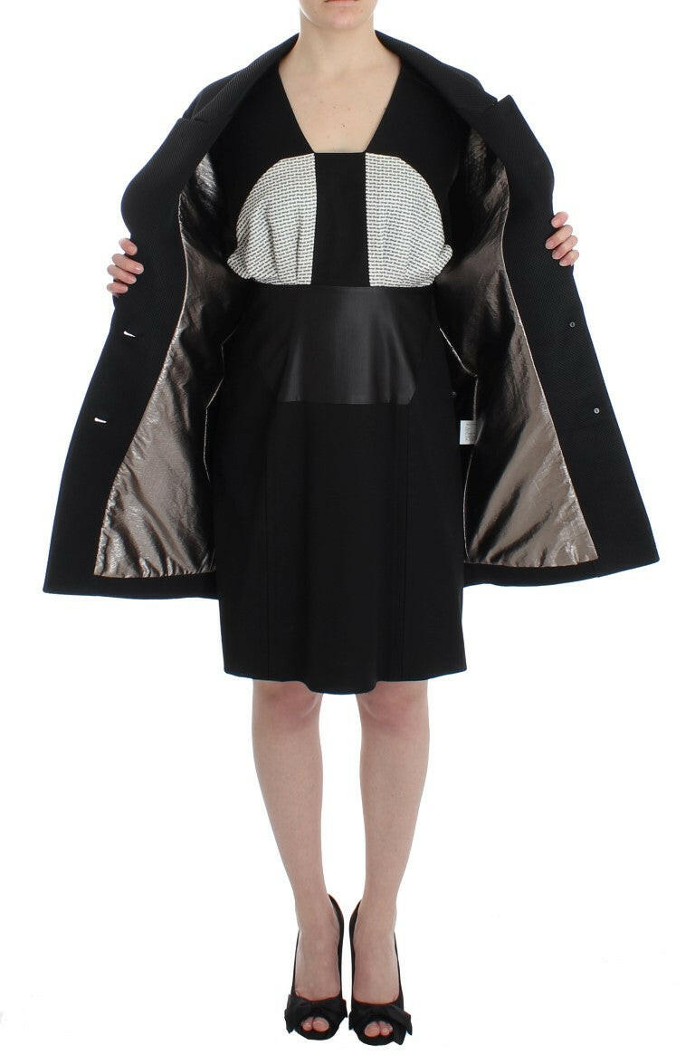 KAALE SUKTAE Black Coat Trench Long Draped Jacket Blazer -   -  KAALE SUKTAE.