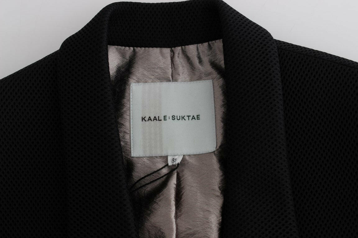KAALE SUKTAE Black Coat Trench Long Draped Jacket Blazer -   -  KAALE SUKTAE.