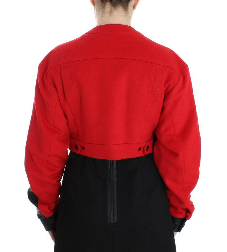 KAALE SUKTAE Black Short Croped Coat Bomber Jacket -   -  KAALE SUKTAE.