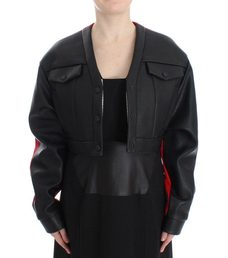 KAALE SUKTAE Black Short Croped Coat Bomber Jacket -   -  KAALE SUKTAE.
