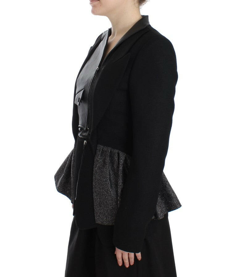 KAALE SUKTAE Black Short Blazer Coat Biker Jacket -   -  KAALE SUKTAE.