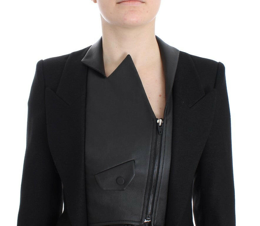 KAALE SUKTAE Black Short Blazer Coat Biker Jacket -   -  KAALE SUKTAE.