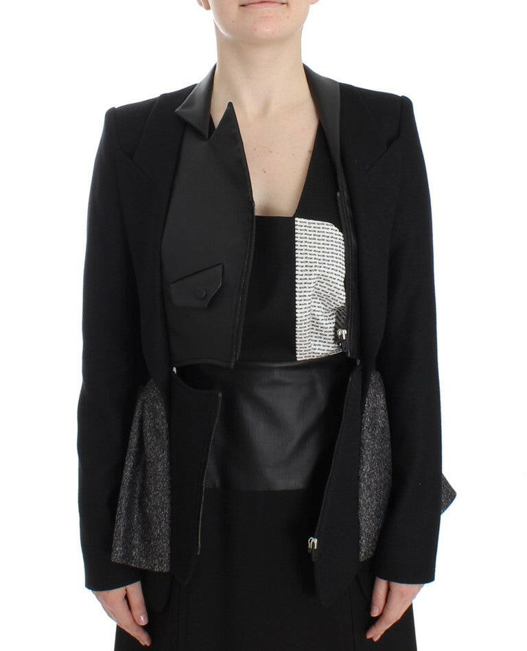 KAALE SUKTAE Black Short Blazer Coat Biker Jacket -   -  KAALE SUKTAE.