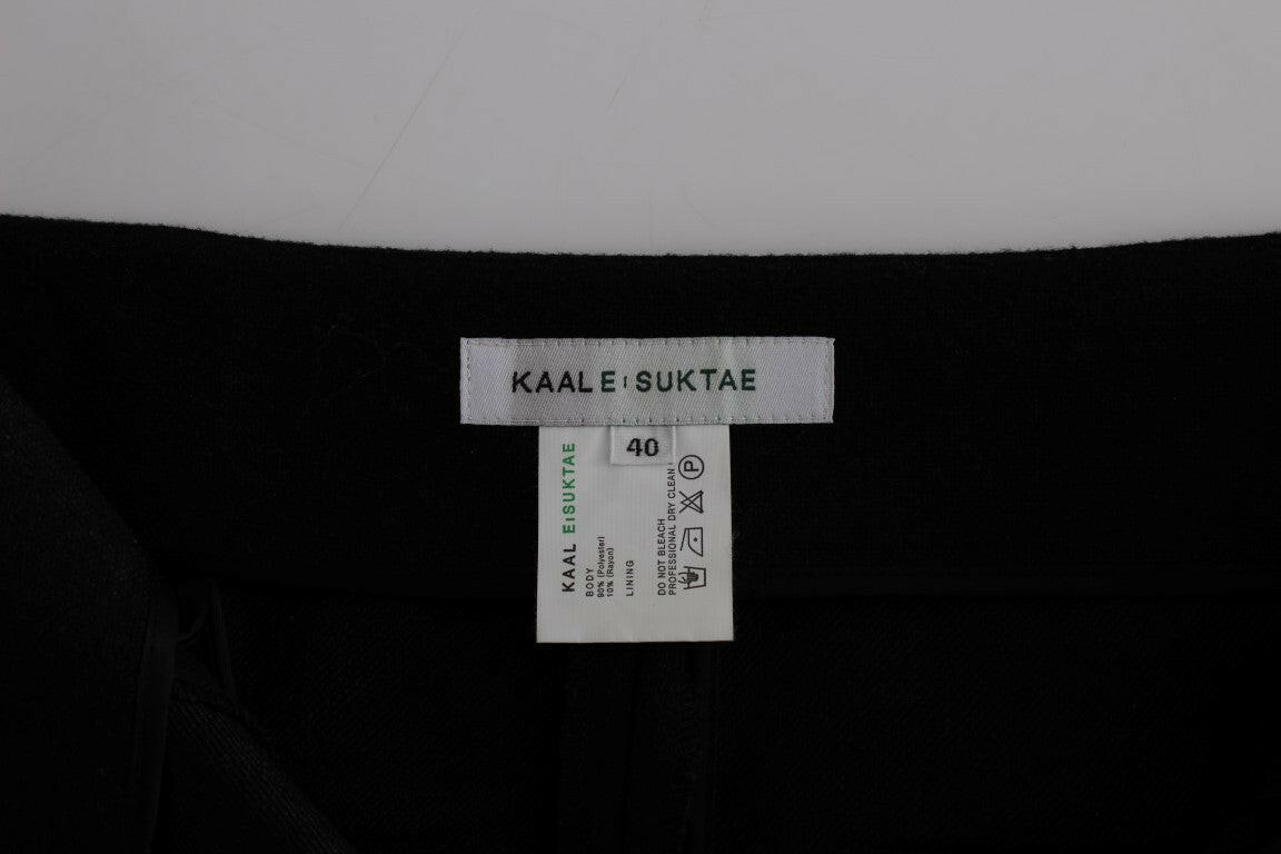 KAALE SUKTAE Black High Waist Straight Slim Dress Pants -   -  KAALE SUKTAE.