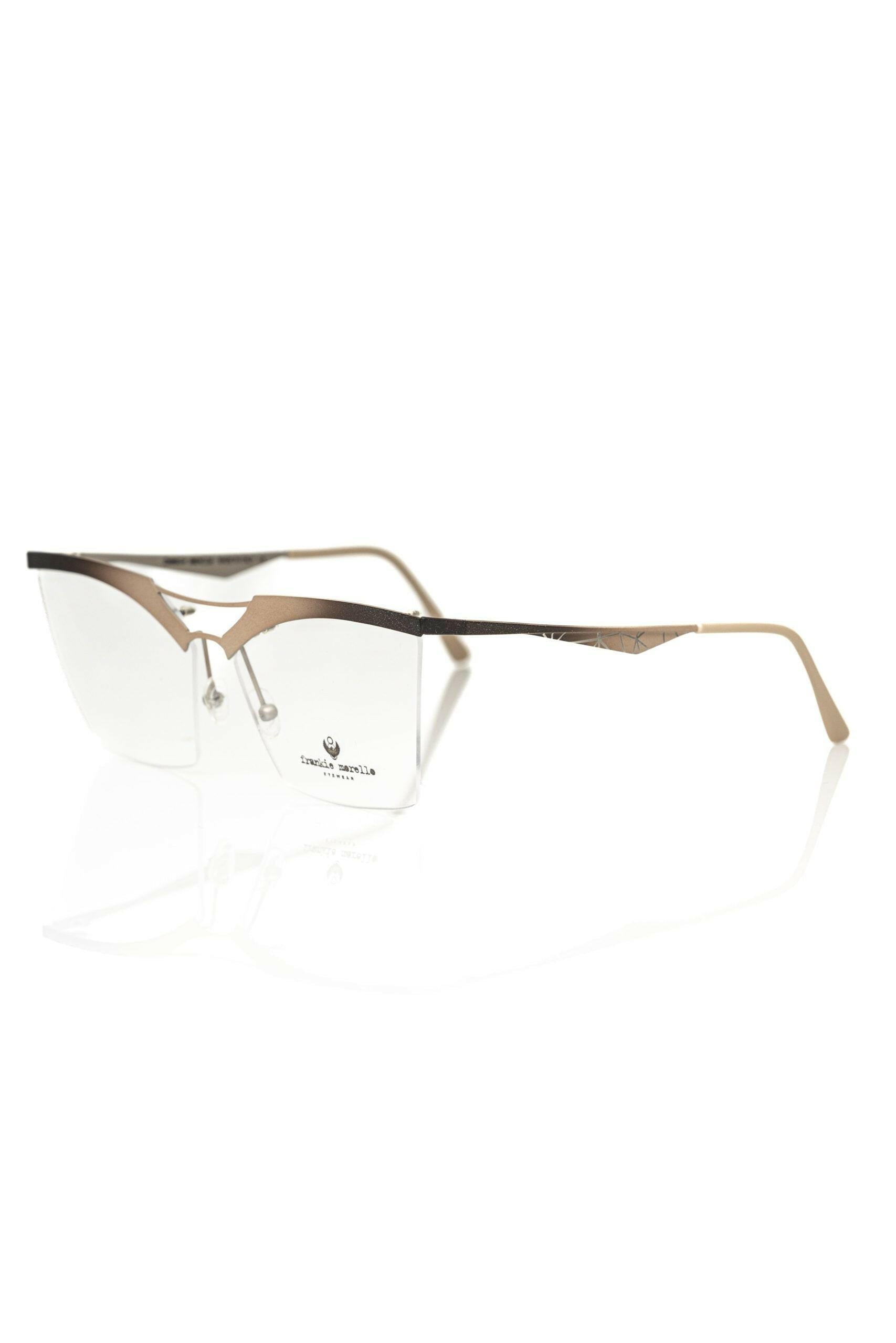 Frankie Morello Gold Metallic Women's Frame Eyeglasses -   -  Frankie Morello.