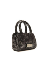 Pompei Donatella Chic Leather Mini Tote with Python Print -   -  Pompei Donatella.