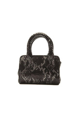 Pompei Donatella Chic Leather Mini Tote with Python Print -   -  Pompei Donatella.