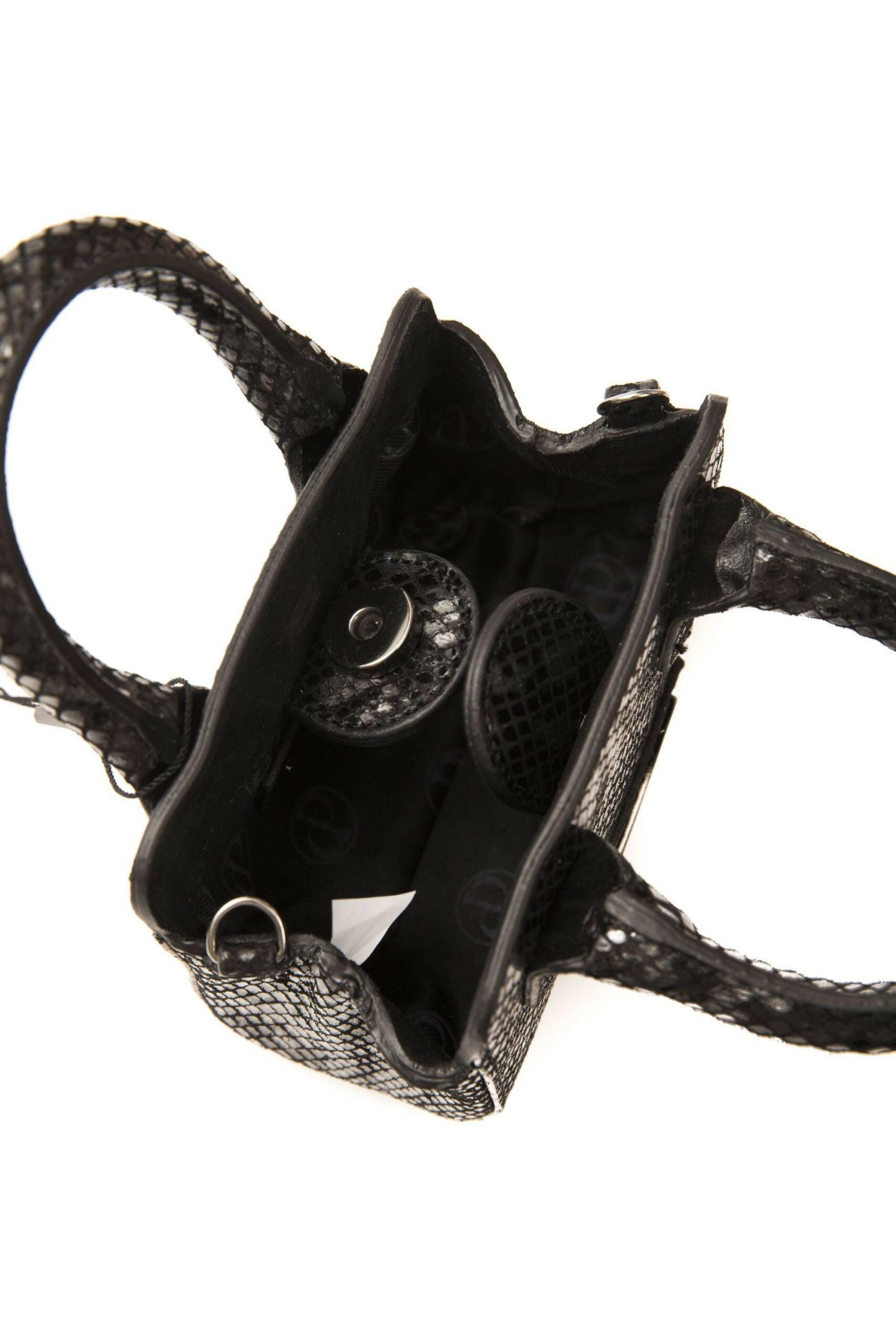 Pompei Donatella Chic Leather Mini Tote with Python Print -   -  Pompei Donatella.
