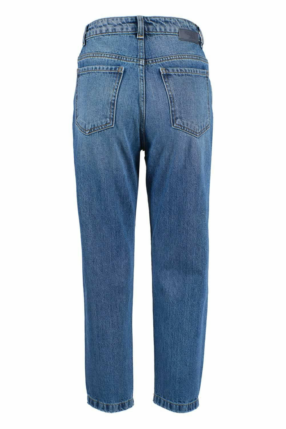 Yes Zee Blue Cotton Women's High-Waisted Jean -   -  Yes Zee.