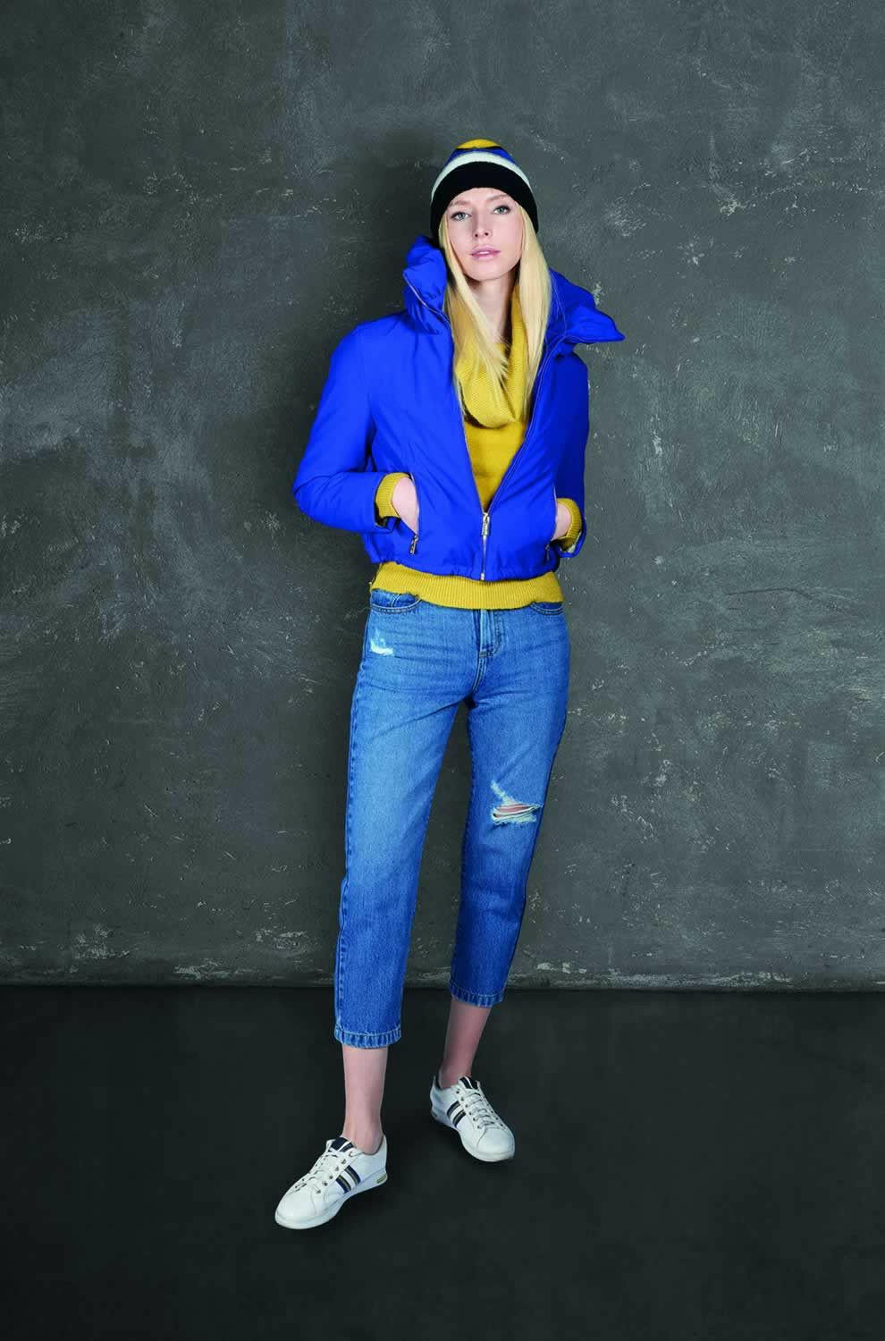 Yes Zee Blue Cotton Women's High-Waisted Jean -   -  Yes Zee.