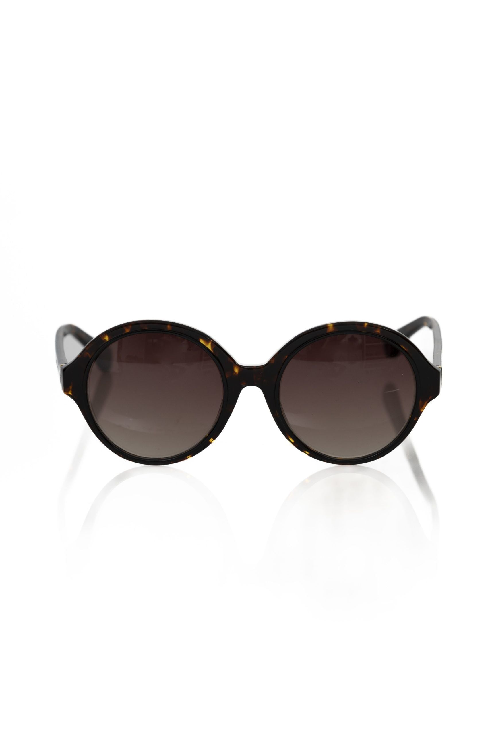 Frankie Morello Chic Black Turtle Pattern Round Sunglasses -  Jewellery, Women -  Frankie Morello.
