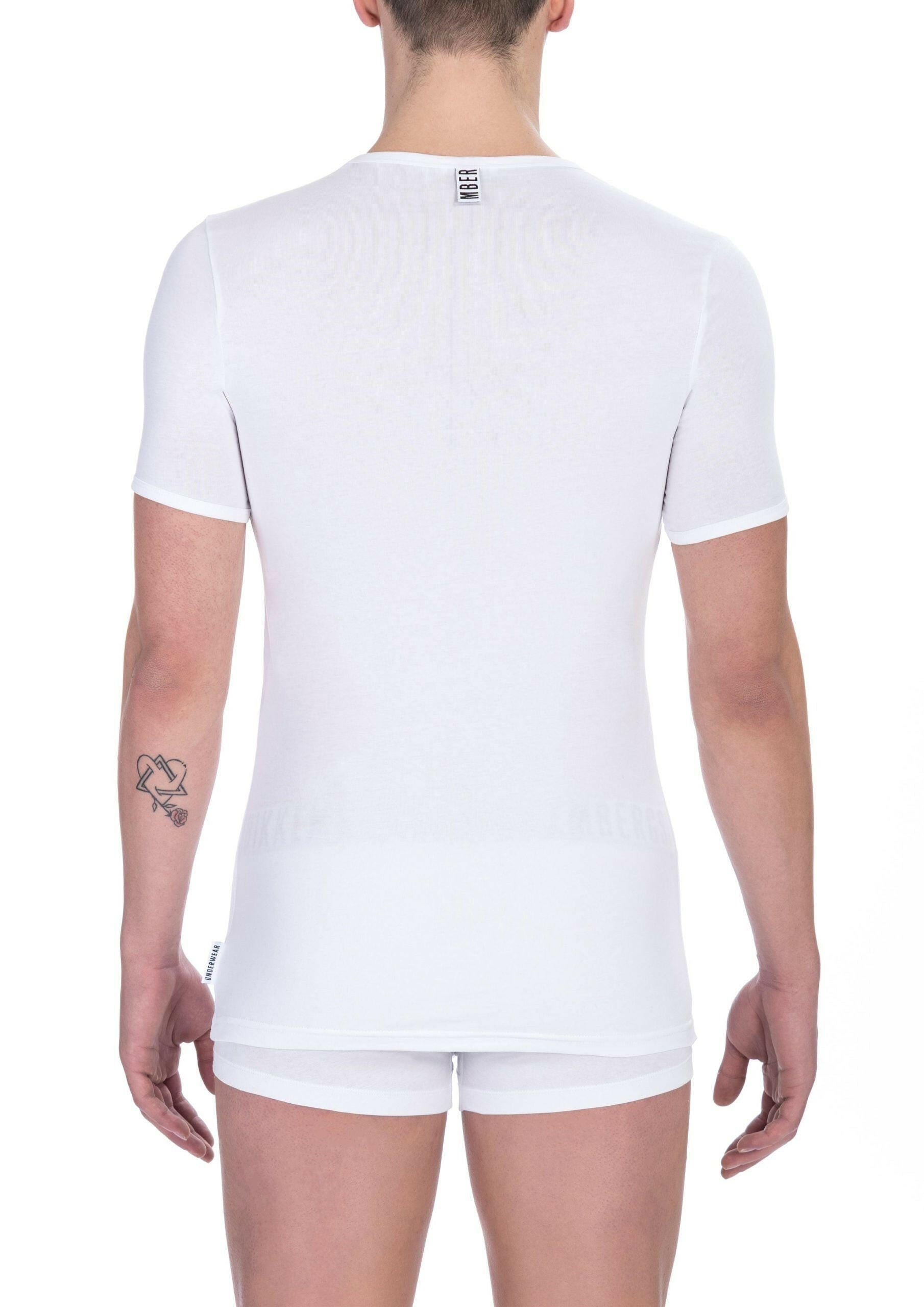 Bikkembergs White Cotton Men T-Shirt -   -  Bikkembergs.