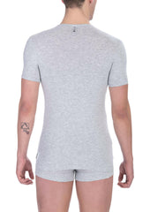 Bikkembergs Gray Cotton Men T-Shirt -   -  Bikkembergs.