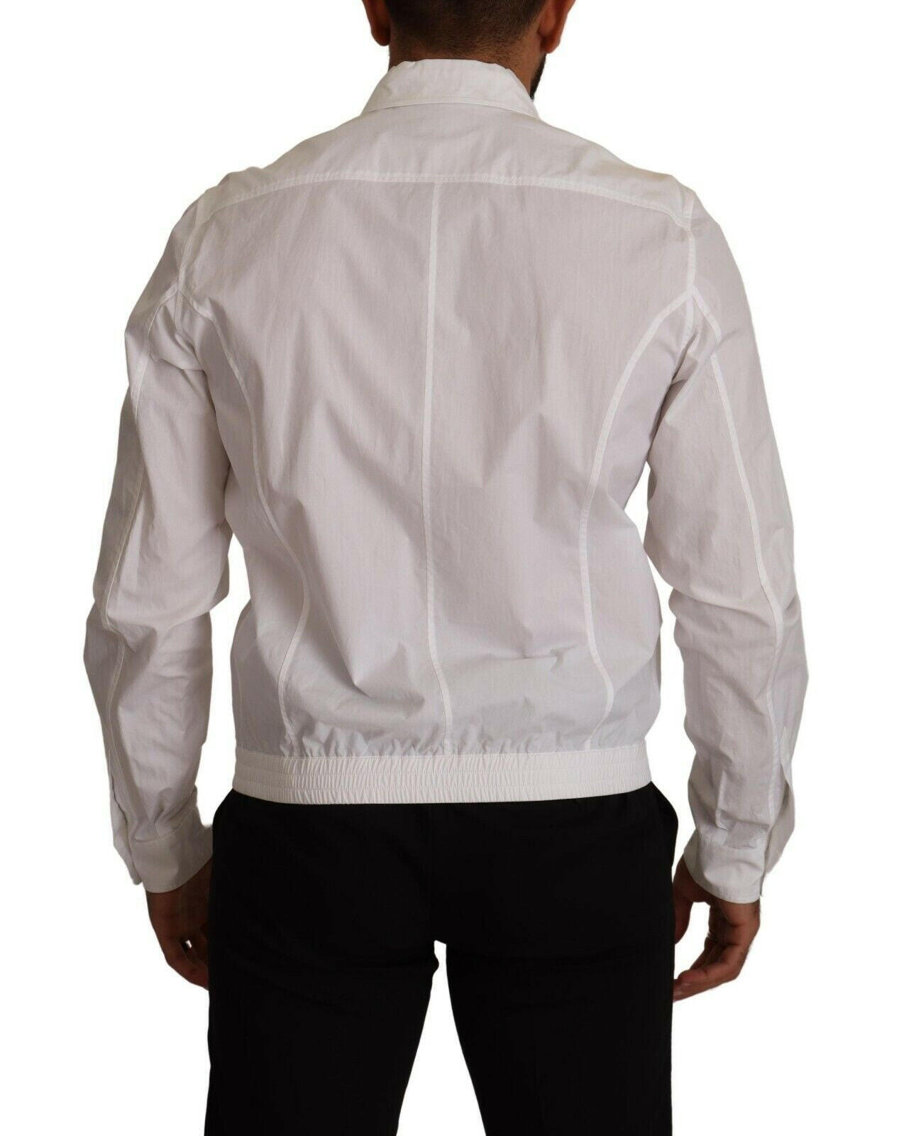 Dolce & Gabbana White Cotton Button Down Men Collared Shirt -   -  Dolce & Gabbana.