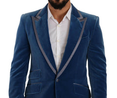 Dolce & Gabbana Blue SICILIA Velvet Slim Fit 2 Piece Suit -   -  Dolce & Gabbana.