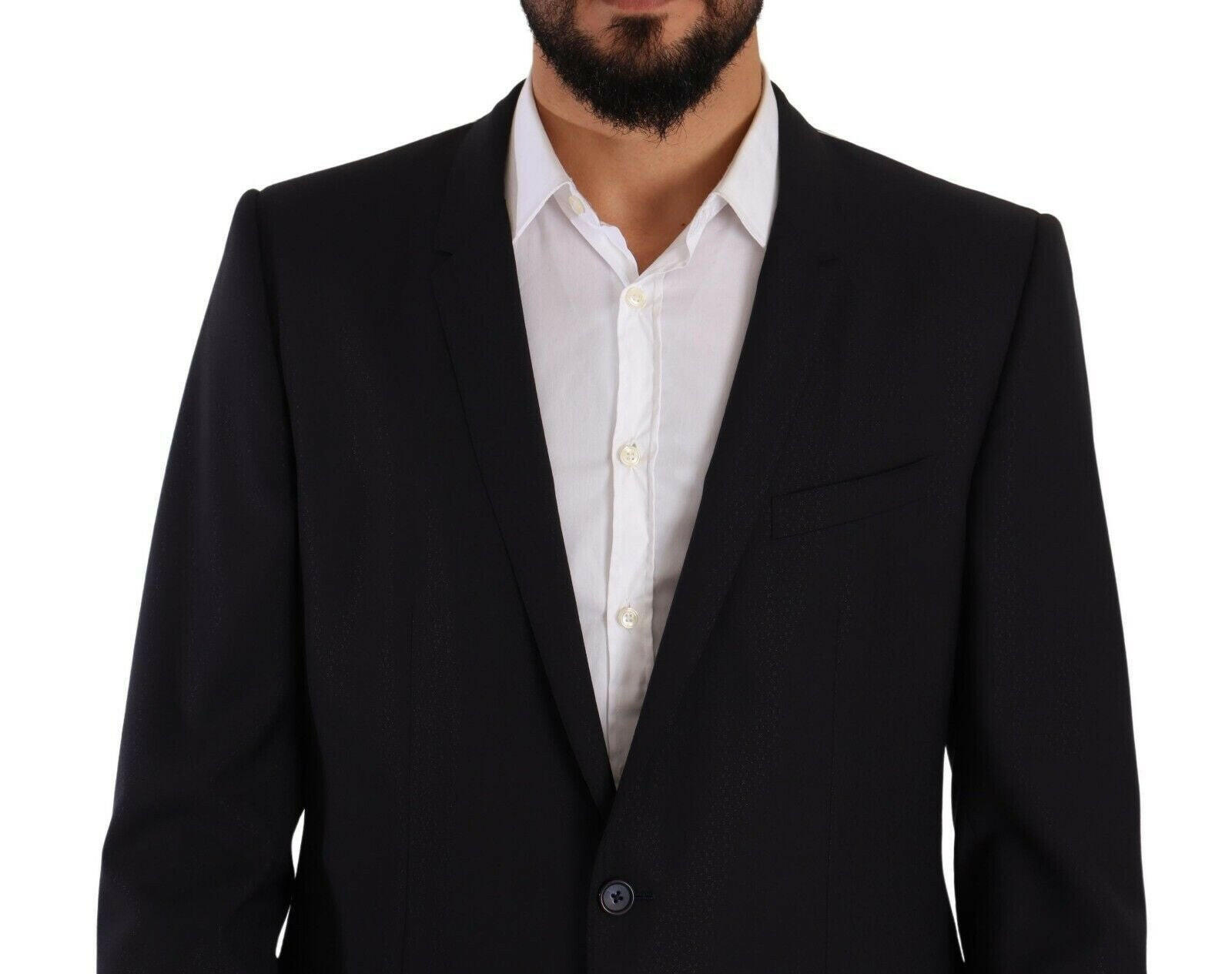Dolce & Gabbana Blue GOLD Wool Single Breasted 2 Piece Suit -   -  Dolce & Gabbana.
