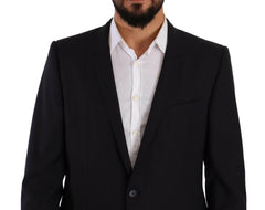 Dolce & Gabbana Blue GOLD Wool Single Breasted 2 Piece Suit -   -  Dolce & Gabbana.