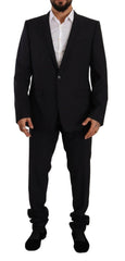 Dolce & Gabbana Blue GOLD Wool Single Breasted 2 Piece Suit -   -  Dolce & Gabbana.