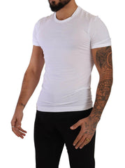 Dolce & Gabbana White Round Neck Cotton Stretch T-shirt Underwear -   -  Dolce & Gabbana.