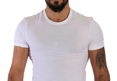 Dolce & Gabbana White Round Neck Cotton Stretch T-shirt Underwear -   -  Dolce & Gabbana.