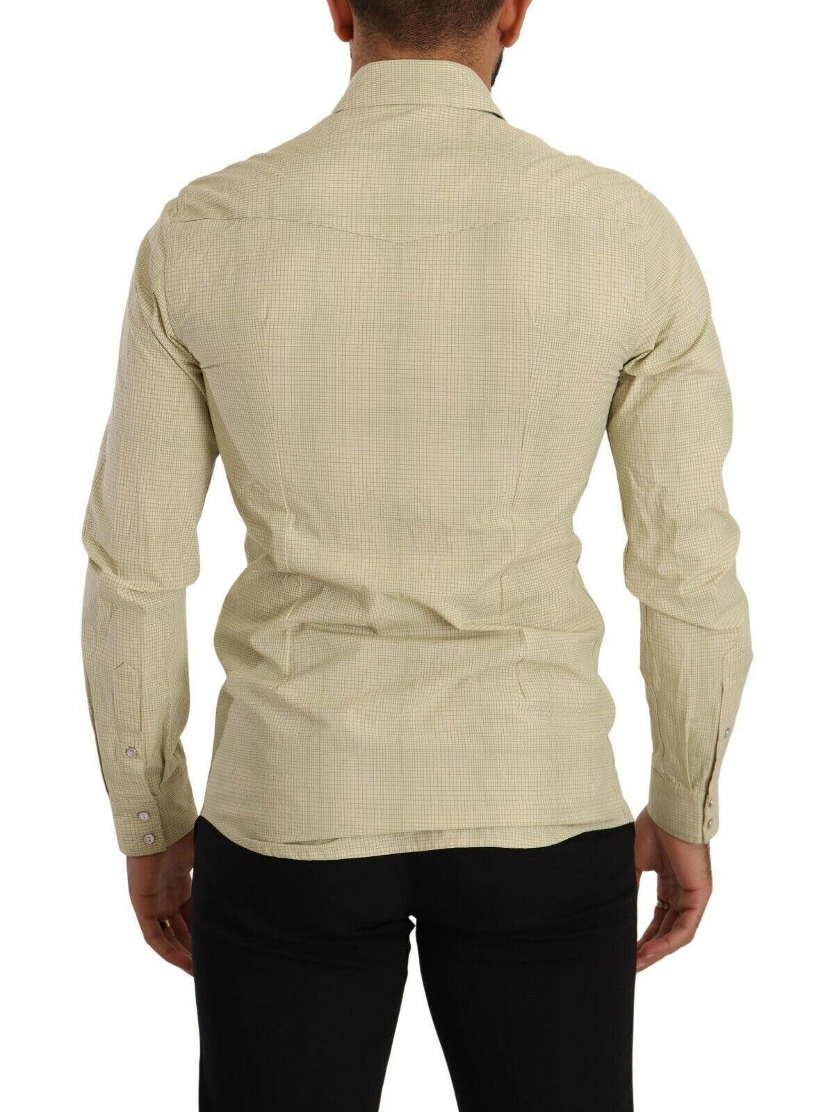 Dolce & Gabbana Yellow SICILIA Cotton Casual Slim Fit Shirt -   -  Dolce & Gabbana.