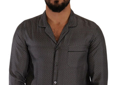 Dolce & Gabbana Gray Fantasy Pattern Pajama Top Mens Shirt -   -  Dolce & Gabbana.