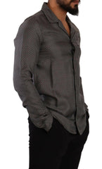 Dolce & Gabbana Gray Fantasy Pattern Pajama Top Mens Shirt -   -  Dolce & Gabbana.
