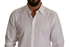 Dolce & Gabbana White GOLD Cotton Slim Fit Dress Formal Shirt -   -  Dolce & Gabbana.