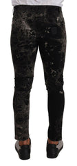 Dolce & Gabbana Black Patterned Skinny Slim Fit Jeans -   -  Dolce & Gabbana.