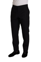 Dolce & Gabbana Blue Wool Silk Formal Trouser Dress Pants -   -  Dolce & Gabbana.
