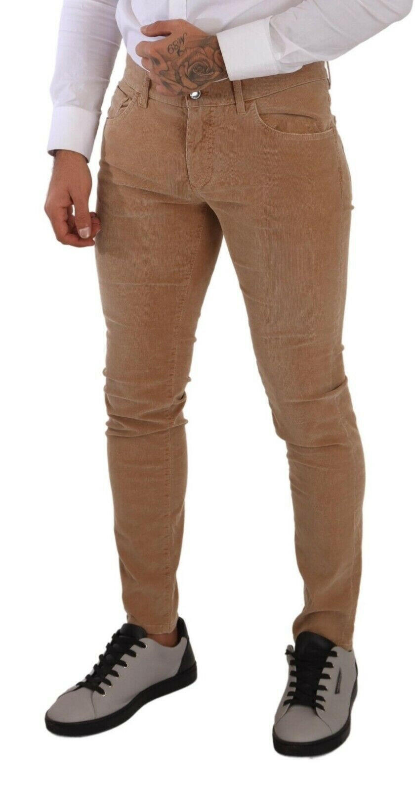 Dolce & Gabbana Brown Corduroy Cotton Skinny Slim Fit Jeans -   -  Dolce & Gabbana.