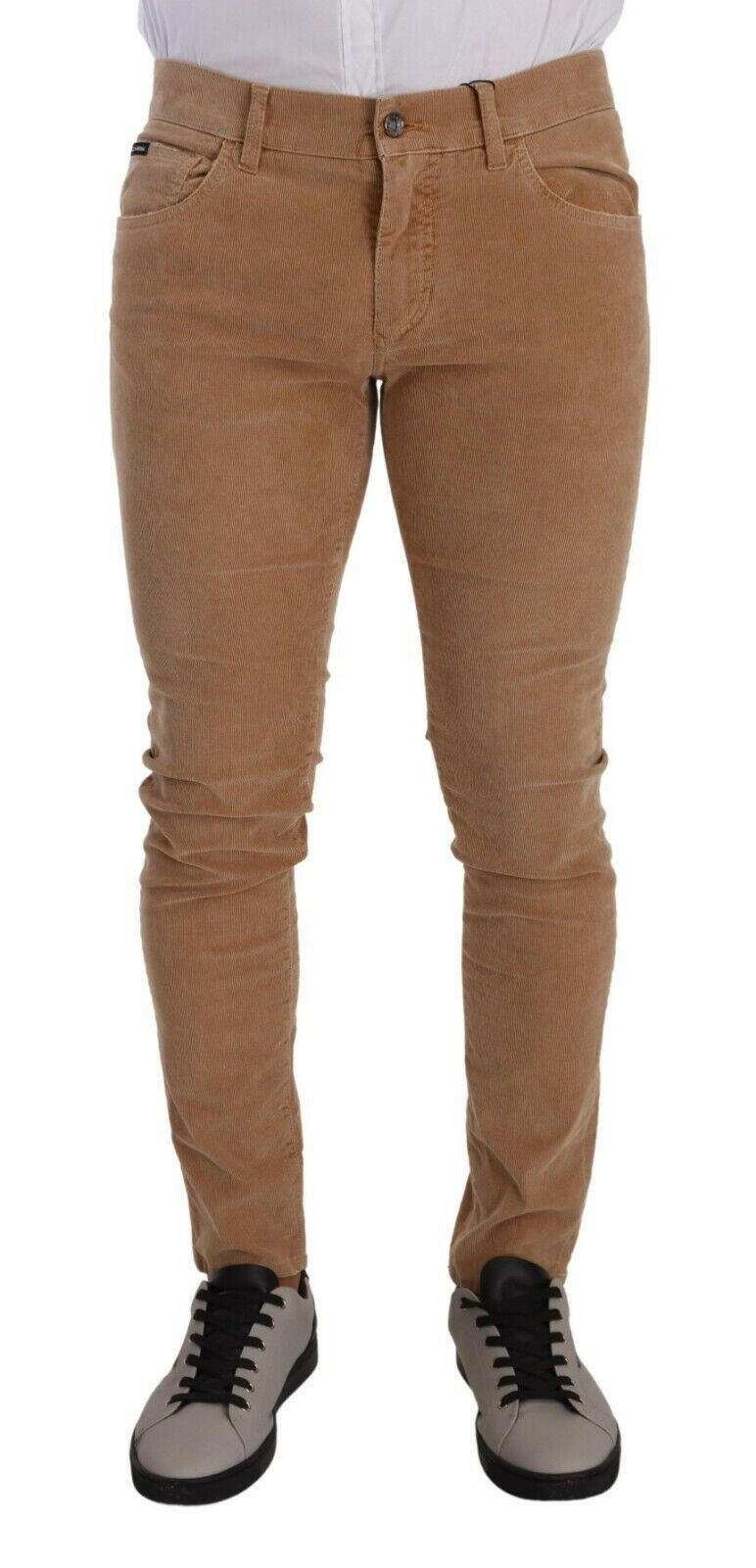 Dolce & Gabbana Brown Corduroy Cotton Skinny Slim Fit Jeans -   -  Dolce & Gabbana.