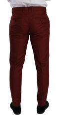 Dolce & Gabbana Red Cashmere Silk Dress Men Trouser Pants -   -  Dolce & Gabbana.