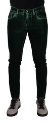 Dolce & Gabbana Green Cotton Stretch Skinny Slim Fit Jeans -   -  Dolce & Gabbana.