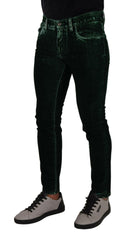 Dolce & Gabbana Green Cotton Stretch Skinny Slim Fit Jeans -   -  Dolce & Gabbana.