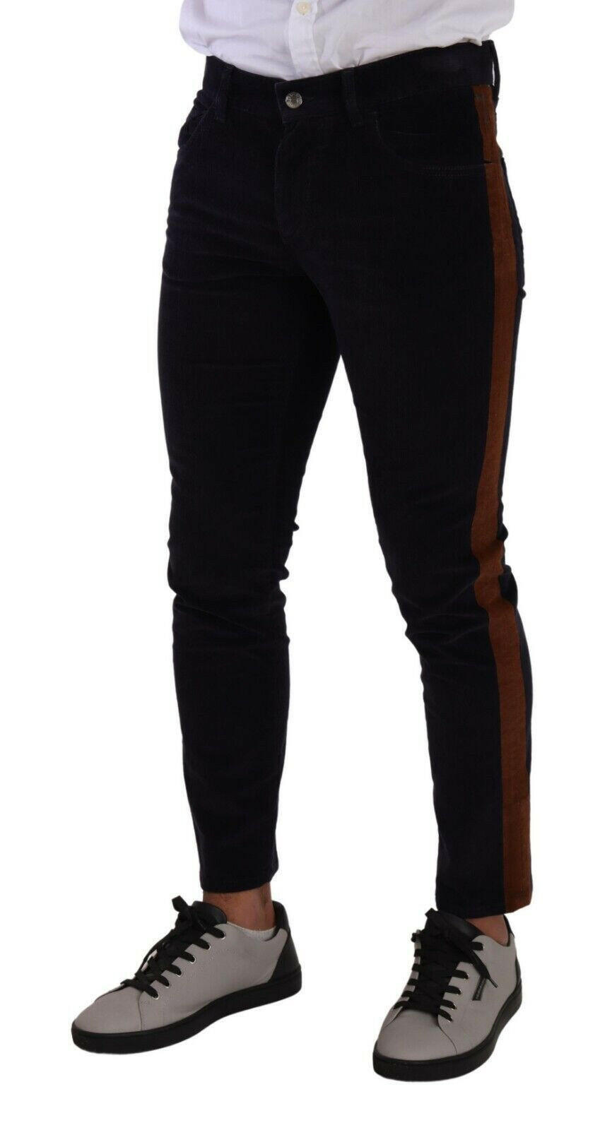 Dolce & Gabbana Blue Cotton Stretch Skinny Corduroy Jeans -   -  Dolce & Gabbana.