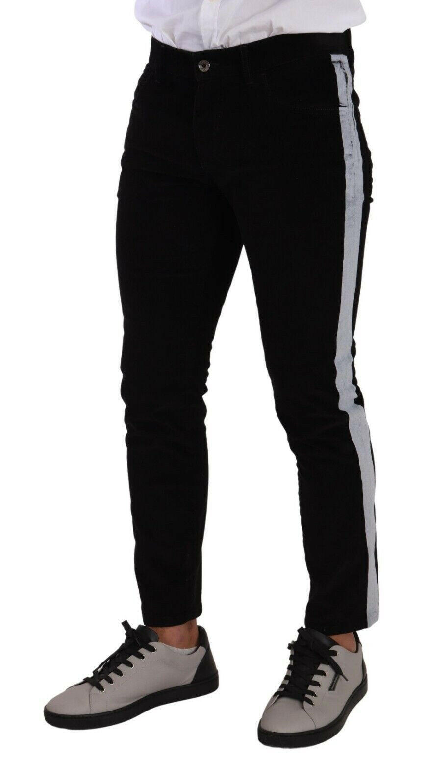 Dolce & Gabbana Black Cotton Stretch Skinny Corduroy Jeans -   -  Dolce & Gabbana.