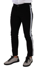 Dolce & Gabbana Black Cotton Stretch Skinny Corduroy Jeans -   -  Dolce & Gabbana.
