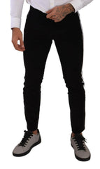 Dolce & Gabbana Black Cotton Stretch Skinny Corduroy Jeans -   -  Dolce & Gabbana.