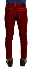 Dolce & Gabbana Red Cotton Stretch Skinny Denim Trouser Jeans -   -  Dolce & Gabbana.