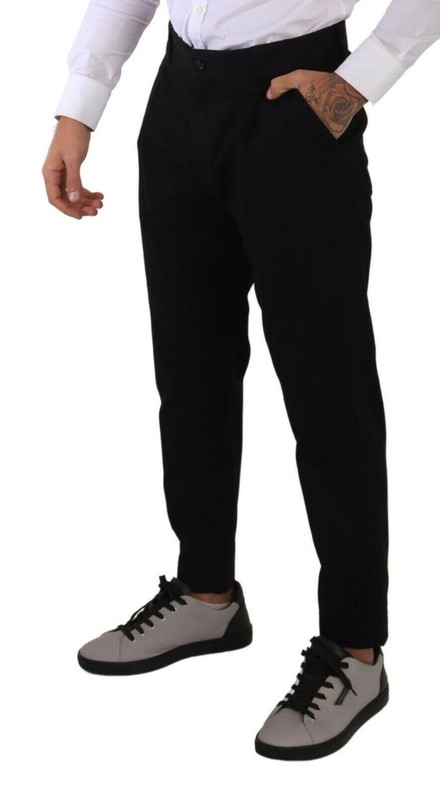 Dolce & Gabbana Black Cotton Stretch Chinos Trouser Jeans -   -  Dolce & Gabbana.