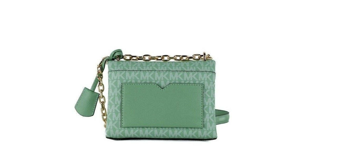 Michael Kors Cece Small Sea Green Signature PVC Convertible Flap Crossbody Bag -  Luxury Cross Body Bag for Women -  Michael Kors.